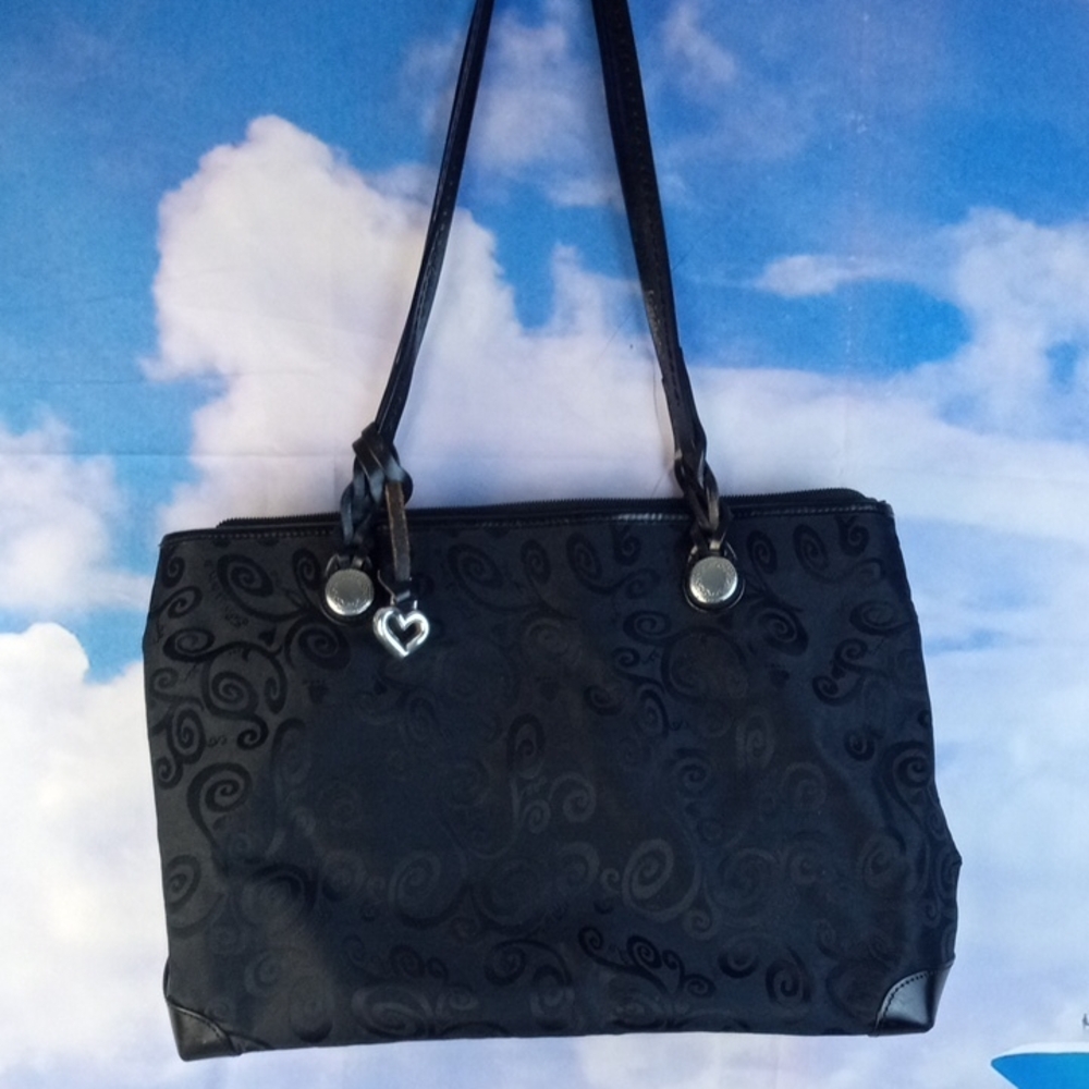 👜 🍒 Brighton Black Jacquard Swirl Tote Handbag